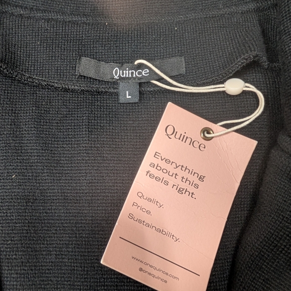 NWT Quince Women's Black Blazer 100% Organic Cotton - Picture 5 of 8